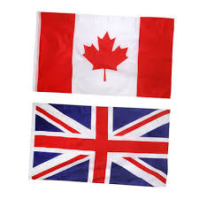 Canada National Flag Maple Leaf With Uk Flag Outdoor Indoor Banner 3 X 5ft Ebay