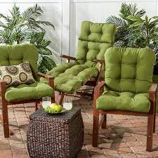 Green Outdoor Dining Chair Cushion