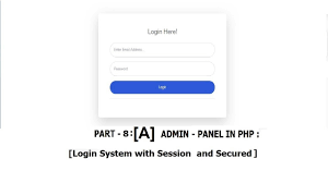 part 8 a admin panel login a login