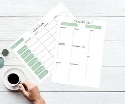 10 Best Free Grocery List Templates Meal Plans To Save Money