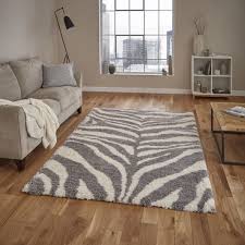 zebra pattern gy rug ivory grey