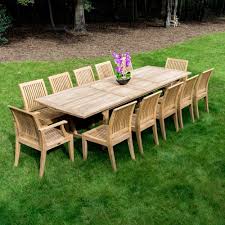 Veranda Grand Teak Dining Set With 12