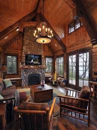 Small wood cabin with large windows and beautiful yard landscaping. 21 Best Modern Cabin Interior Design Ideas Amazing Picture