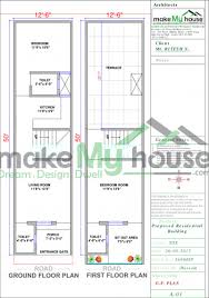 Buy 12x50 House Plan 12 By 50 Front
