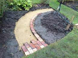 making a brick path in my garden