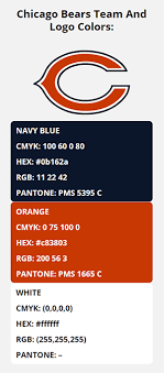 Chicago Bears Team Colors Hex Rgb