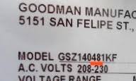 The general information, including name, address and phone number. How Many Tons Is My Goodman Air Conditioner Or Heat Pump