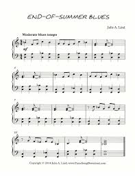 Wake me up when september ends composed by green day. End Of Summer Blues Free Early Intermediate Piano Sheet Music