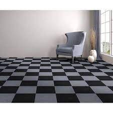 l stick carpet tiles jet black