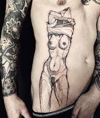 Nude body tatto