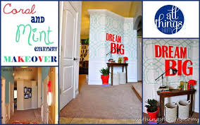 Decorate your living room, bedroom, or bathroom. Coral And Mint Home Decor Entryway Evolution All Things Thrifty
