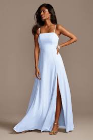Try adrianna papell or alex evenings dresses for your next party and flattering lace and chiffon gowns or jacket dresses for any elegant special occasion. Ice Blue Dresses Gowns David S Bridal