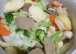 Masukkan brokoli, jamur, dan sawi putih. Resep Sapo Tahu Resep Enyak