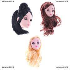 Phần đầu thay thế dùng cho búp bê Barbie với nhiều kiểu tóc màu sắc để lựa  chọn dành cho bé gái - Búp bê