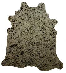 tri colour speckled extra large cowhide rug