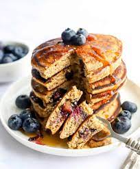 easy blueberry protein pancakes
