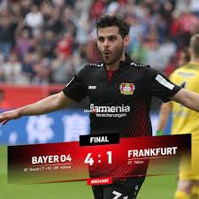 İlk yarısı golsüz eşitlikle geçilen eintracht frankfurt ise 56 puanda kaldı. Bayer Leverkusen 4 1 Eintracht Frankfurt Full Highlight Video Liveonscore Com