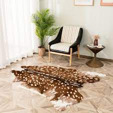 deer cow hide rug faux fur print