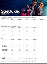 Superdry Size Guide Uk Menswear