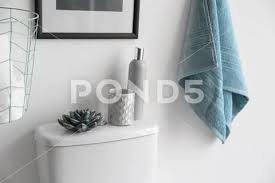 White Wall Bathroom Interio Premium