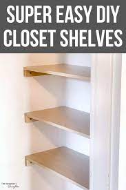 and easy diy closet shelves the