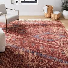 hand knotted triangle motif rug west elm