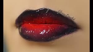 red ombre lips