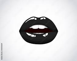 black lips woman y black mouth
