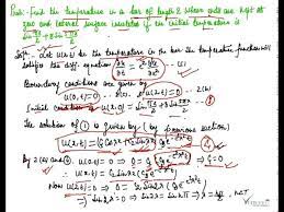 One Dimensional Heat Equation Solution