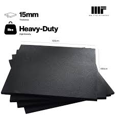 1 x 1 m high density rubber mats 15 mm
