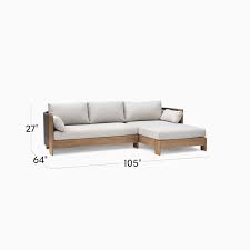 Porto Outdoor 2 Piece Chaise Sectional