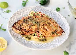 grilled swordfish with mustard caper