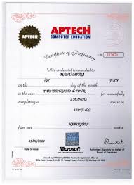 Aptech Ms Office And C Certificate