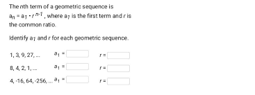 The Nth Term Of A Geometric Sequence Is