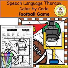 Football Color By Code Sch Therapy