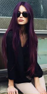 She believes in home remedies and grandma's. Picture Of Dark Purple Hair Makes A Statement But Looks More Calm And Stylish