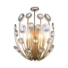 Sputnik Wall Light Fixture Traditional Metal And Crystal 2 Bulbs Gold Indoor Wall Lamp For Living Room Beautifulhalo Com