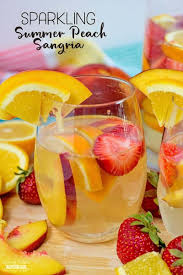 sparkling summer peach sangria recipe