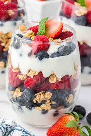 wholesome fruit and yogurt parfaits