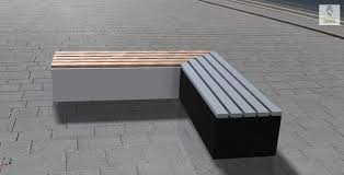 L Shaped Bench Garden Seating Area