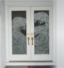 Etched Or Sandblasted Glass Doors