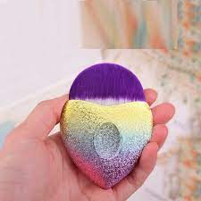 single makeup brush heart shaped heart
