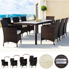 Poly Rattan Dining Table And 8 Chairs