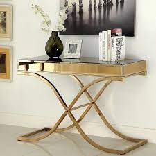 America Orelia Luxury Gold Metal Sofa Table