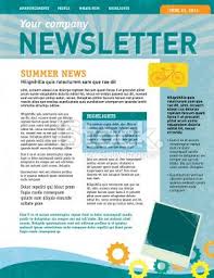 Vector Illustration Of A Company Newsletter Design Template