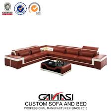 l shape modern leather sofa set design