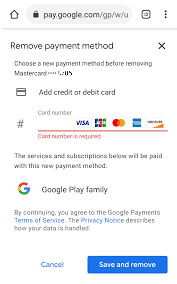 We did not find results for: I Can T Remove Credit Card From Google Account Without Adding Another One Googleplay