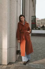 Caramel Brown Coat Soft Wool Trench