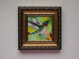 Mothers Day Gift Hummingbird Art Oil