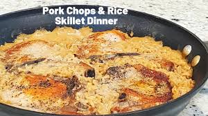 one pan pork chops and rice